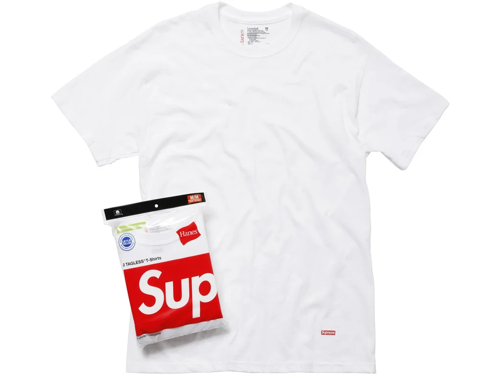 Supreme Hanes Tagless Tee White