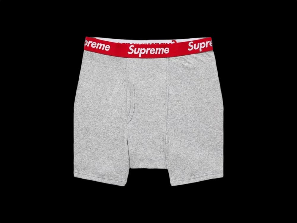 Supreme Hanes Boxer Briefs Grey