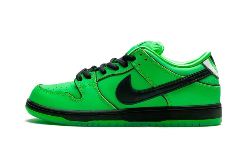 NIKE SB DUNK LOW THE POWERPUFF GIRLS BUTTERCUP