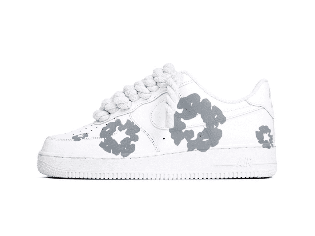 Nike Air Force 1 Low ’07 White Denim Tears Grey – White Rope Laces