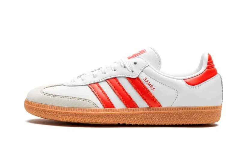 ADIDAS SAMBA OG WHITE SOLAR RED GUM (W)