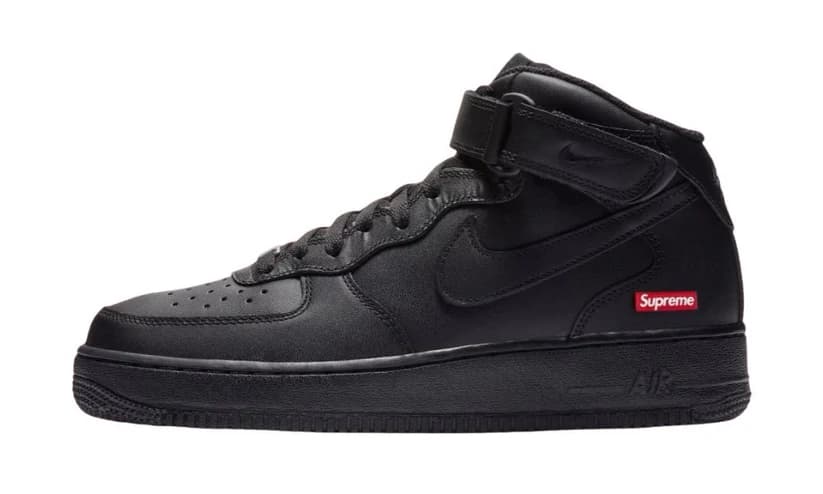 NIKE AIR FORCE 1 MID SUPREME BLACK