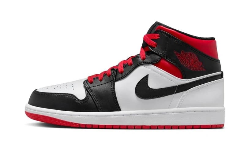 AIR JORDAN 1 MID GYM RED BLACK TOE
