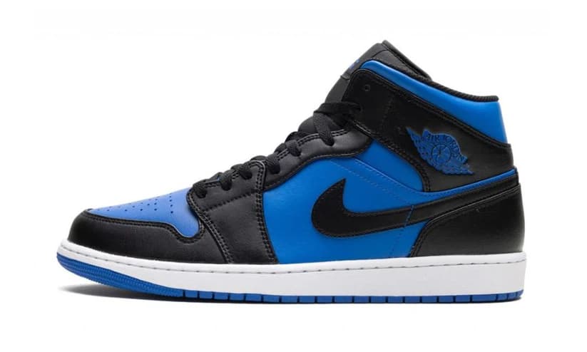 AIR JORDAN 1 MID BLACK ROYAL BLUE