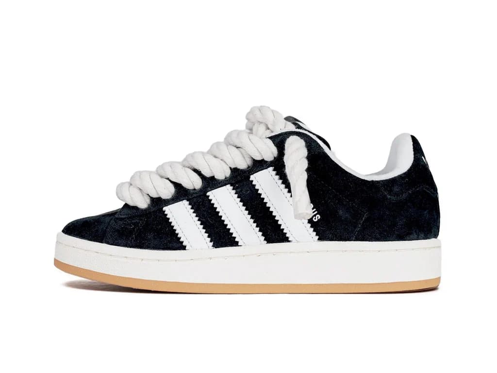 Nike ADIDAS CAMPUS 00S BLACK ROPE LACES WHITE