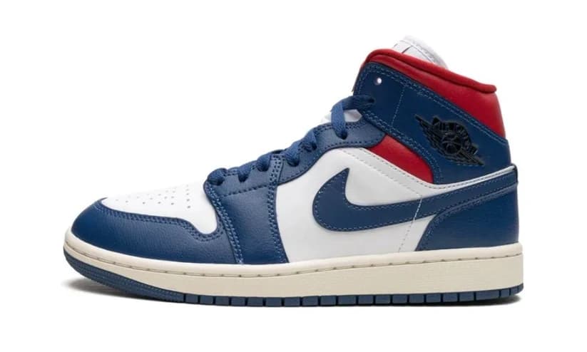 AIR JORDAN 1 MID FRENCH BLUE GYM RED (W)