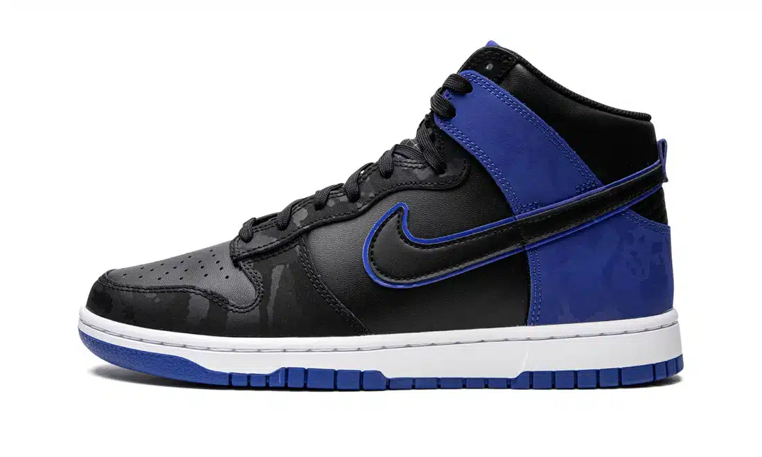 NIKE DUNK HIGH SE CAMO BLACK ROYAL