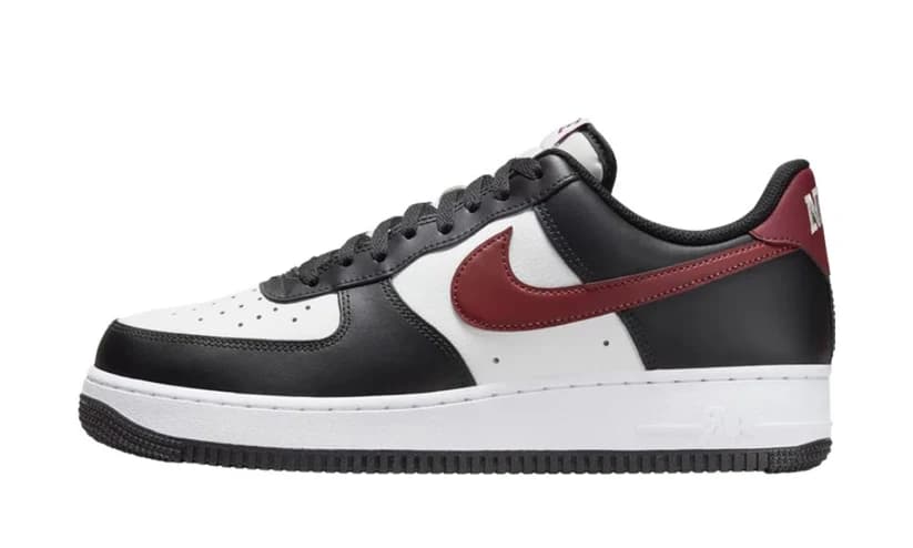 NIKE AIR FORCE 1 LOW BLACK DARK TEAM RED