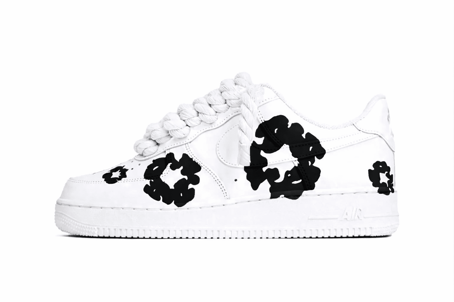 Nike Air Force 1 Low ’07 White Denim Tears Black – White Rope Laces