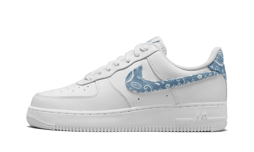 NIKE AIR FORCE 1 LOW 07 ESSENTIAL WHITE WORN BLUE PAISLEY (W)