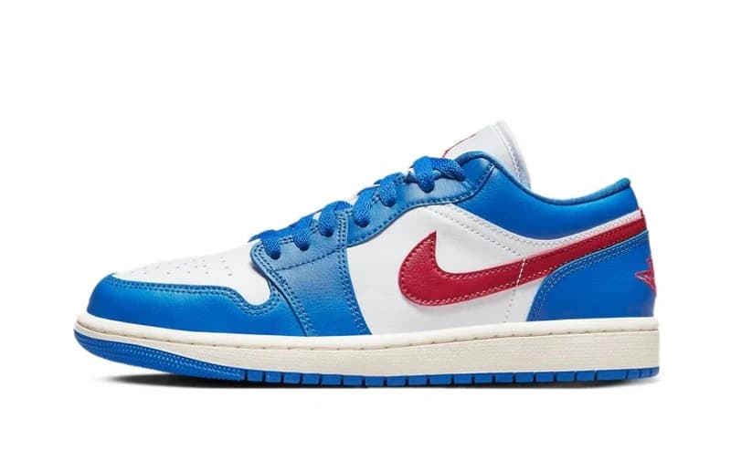 AIR JORDAN 1 LOW SPORT BLUE GYM RED (W)