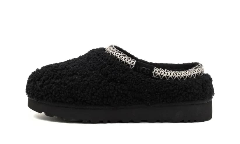 UGG TASMAN MAXI CURLY SLIPPER BLACK (W)